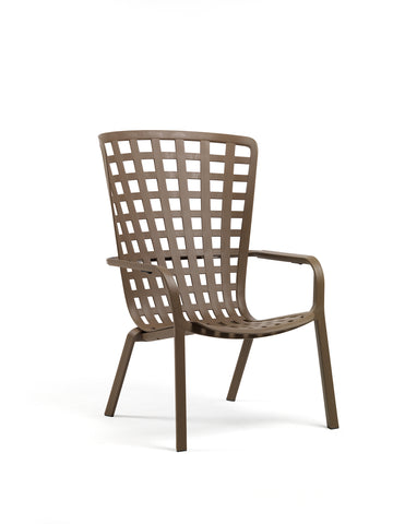 UV-álló barna kültéri szék – prémium olasz kerti bútor